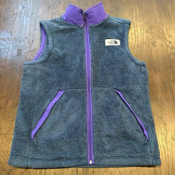 The north face, Camshire fleece vest high Pile Sherpa Gorp blue mens size medium - Picture 1 of 3
